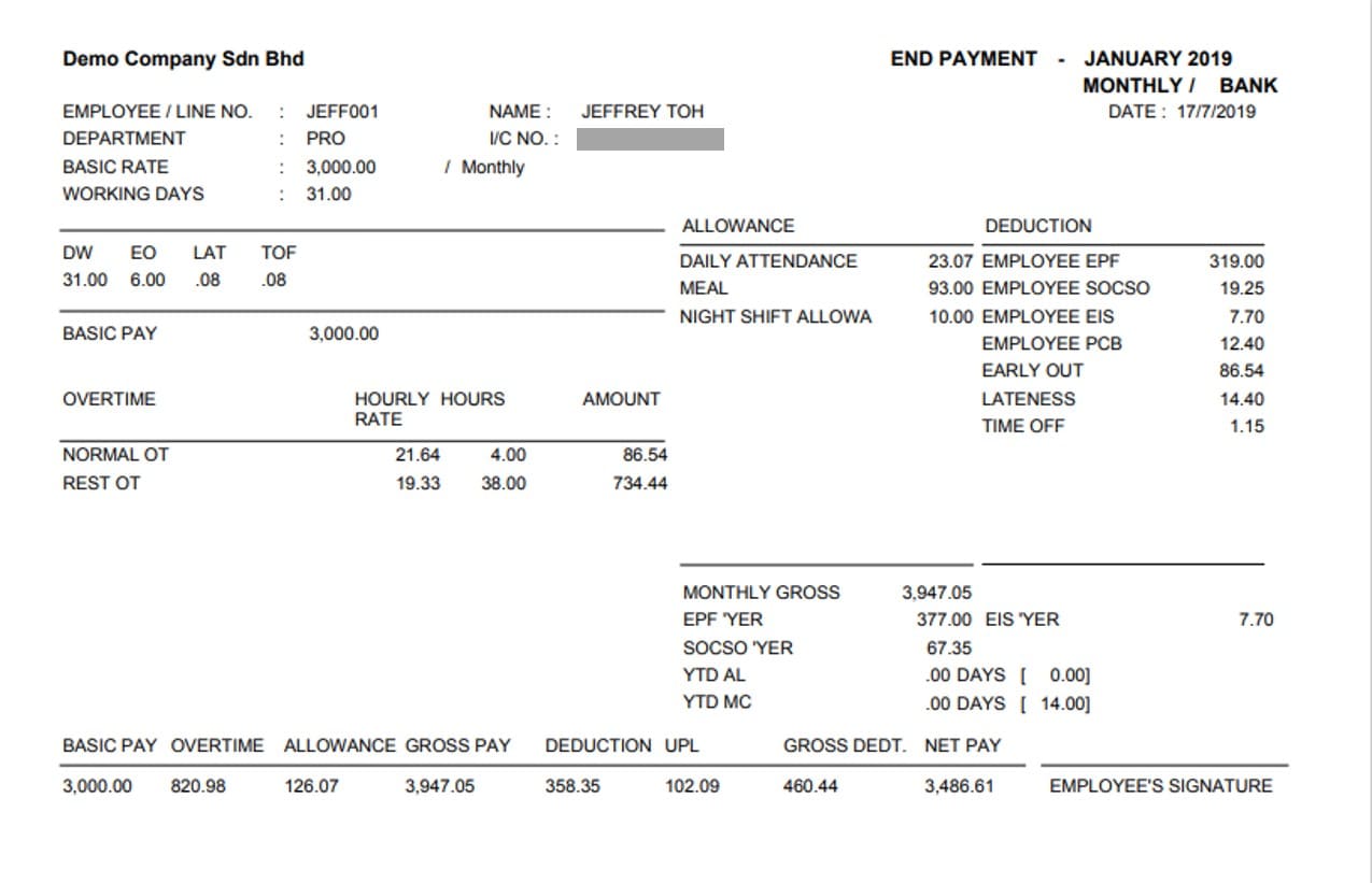 Payslip Template And Employee s Salary Slip In Malaysia 59 OFF